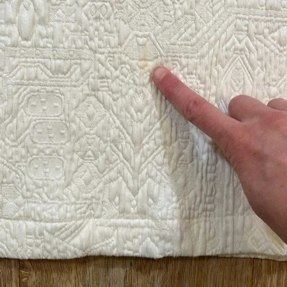 Lou & Grey Cream Textured Shirt Dress Short Sleeve Quilted Women's Small S - Picture 5 of 14